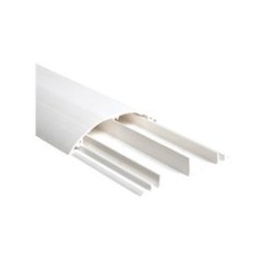 Ducto Media Cana Color Blanco De Dos Vias De Pvc Auto Extinguible  90.5 X 19.7 X 1220mm (940001250)