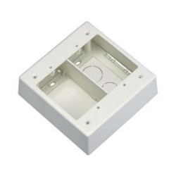 Caja De Pared Superficial Doble Con Divisor Uso Universal Con Placas De Pared Color Blanco Mate