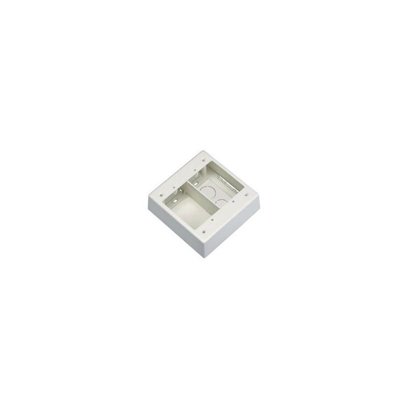 Caja De Pared Superficial Doble Con Divisor Uso Universal Con Placas De Pared Color Blanco Mate