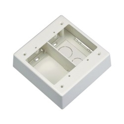 Caja De Pared Superficial Doble Con Divisor Uso Universal Con Placas De Pared Color Blanco Mate