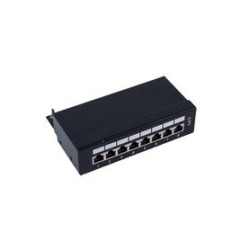 Panel De Parcheo De Impacto (110) Blindado (stp) De 8  Puertos Cat6 10in