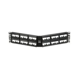 Panel De Parcheo Modular Minicom (sin Conectores) Angulado Sin Blindaje Con Etiqueta Y Cubierta De 48 Puertos 2ur