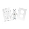 Contacto Eléctrico Doble Soporte Y Tapa Color Blanco De Pvc Auto Extinguible  Para Canaleta Tek100 (559110200)