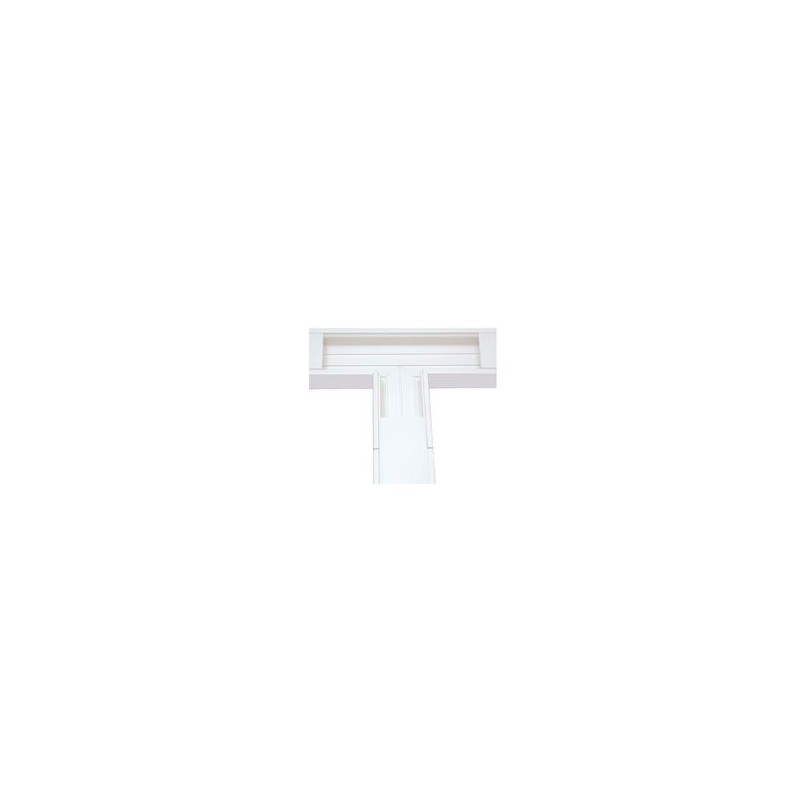 Sección En T Color Blanco De Pvc Auto Extinguible Para Canaleta Tek100 (557613100)