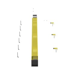 Kit De Administrador De Cables Vertical Fiberrunner 4x4 Incluye Soportes De Montaje Y Accesorios Color Amarillo