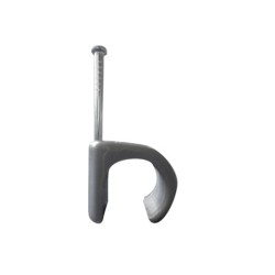 Grapa Para Cable Redondo De 14mm Color Gris (100pzs) (310500100)