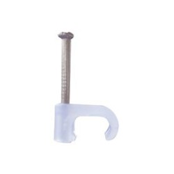 Grapa Para Cable Plano De 4mm Color Transparente (100pzs) (320800100)