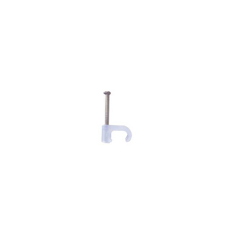 Grapa Para Cable Plano De 4mm Color Transparente (100pzs) (320800100)