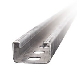 Unicanal Perforado 4 X 2 Cm X 3 M / Calibre 16 / Galv. Electrolitico