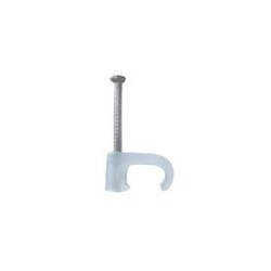 Grapa Para Cable Plano De 5mm Color Transparente (100pzs) (320900100)