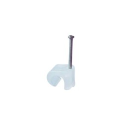 Grapa Para Cable Redondo De 7mm Color Transparente (100pzs) (310300100)