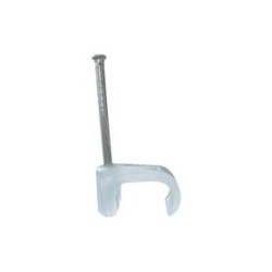 Grapa Para Cable Plano De 6mm Color Transparente (100pzs) (321000100)