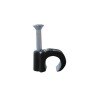Grapa Reforzada Para Cable Redondo De 7mm Color Negro (100pzs) (310300300)
