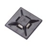Sujetador Para Cable De 4 Vias Con Adhesivo Acrilico 25.4 X 25.4mm (1in X 1in) Color Negro Uso En Exterior 1 Pieza