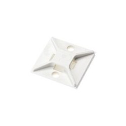Sujetador Para Cable De 4 Vias Con Adhesivo 25.4 X 25.4mm (1in X 1in) Color Blanco Uso En Interior 1 Pieza