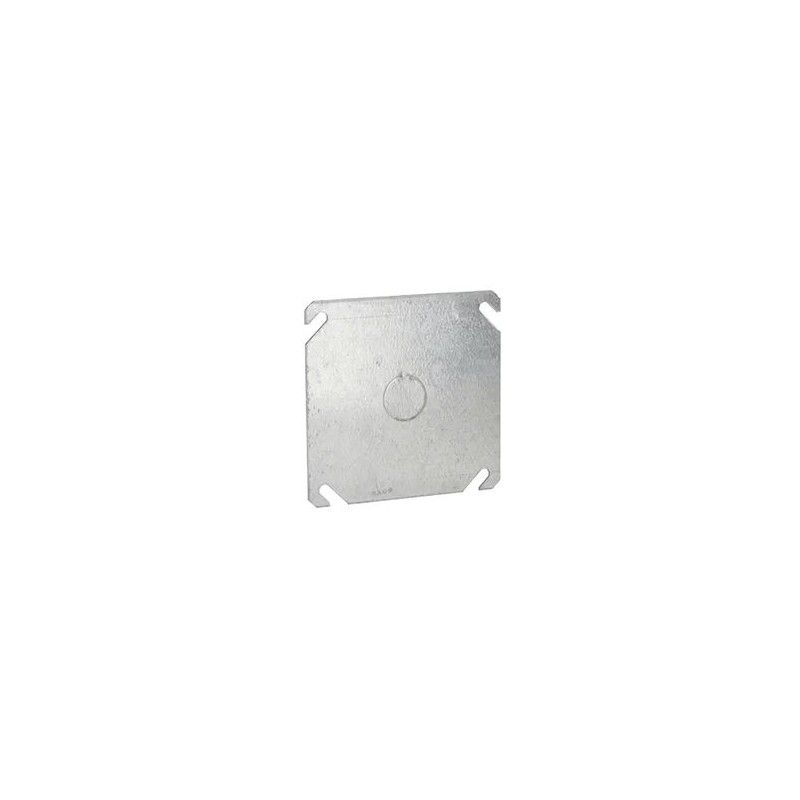 Tapa Cuadrada Con Entrada De 1/2 Para Caja De 4.