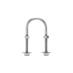 Abrazadera Tipo U De 2  Con Acabado Electro Zinc No Incluye Tuercas Y Arandelas