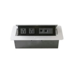 Caja Horizontal De Escritorio Con Conector Rj45 Cat5e Rj11 2 Contactos De 125v (1100073201)