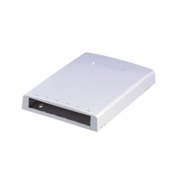 Caja De Montaje En Superficie Con Accesorio Para Resguardo De Fibra Óptica Para 6 Módulos Minicom Color Blanco