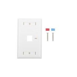Placa De Pared De 1 Puerto Keystone Con Espacio Para Etiqueta Color Blanco