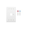 Placa De Pared De 1 Puerto Keystone Con Espacio Para Etiqueta Color Blanco