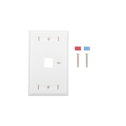 Placa De Pared De 1 Puerto Keystone Con Espacio Para Etiqueta Color Blanco