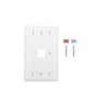 Placa De Pared De 1 Puerto Keystone Con Espacio Para Etiqueta Color Blanco