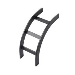 Accesorio De Escalerilla Curva Vertical (bajada) Exterior 12 In De Ancho De Acero Color Negro