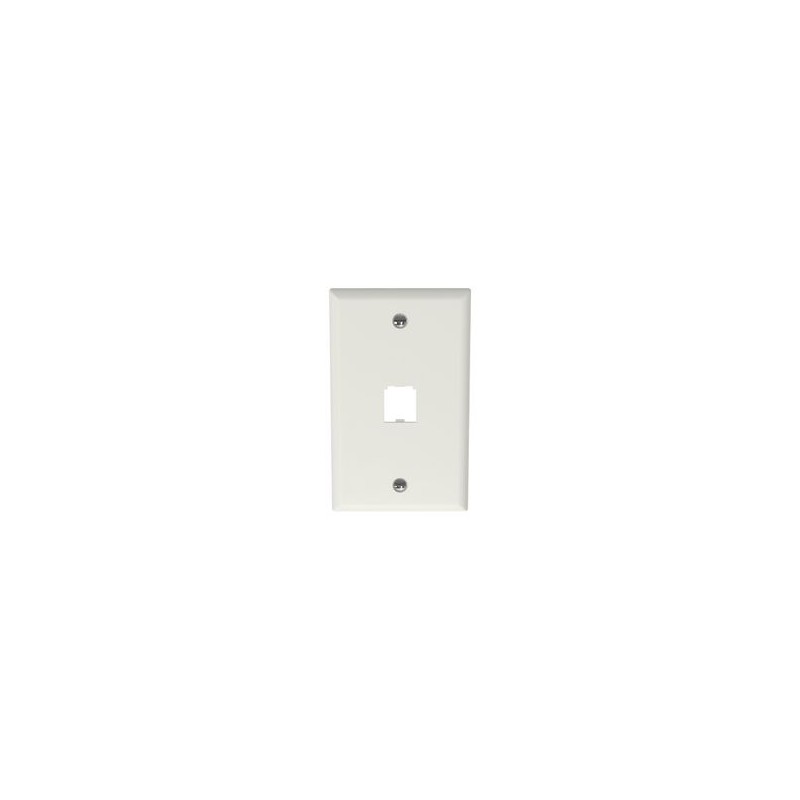 Placa De Pared Vertical Clásica Salida Para 1 Puerto Minicom Color Blanco Mate