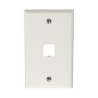 Placa De Pared Vertical Clásica Salida Para 1 Puerto Minicom Color Blanco Mate