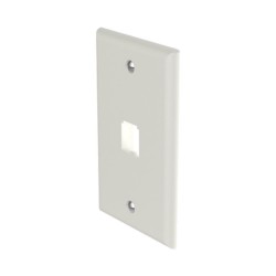 Placa De Pared Vertical Clásica Salida Para 1 Puerto Minicom Color Blanco Mate
