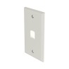 Placa De Pared Vertical Clásica Salida Para 1 Puerto Minicom Color Blanco Mate