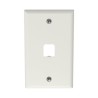 Placa De Pared Vertical Clásica Salida Para 1 Puerto Minicom Color Blanco Mate