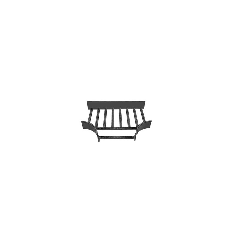 Derivación T Horizontal De Aluminio Perfil Z / Peralte 3 1/4 / Ancho 9/ Radio 8 / Incluye Tornilleria