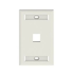 Placa De Pared Vertical Salida Para 1 Puerto Keystone Con Espacios Para Etiquetas Color Blanco