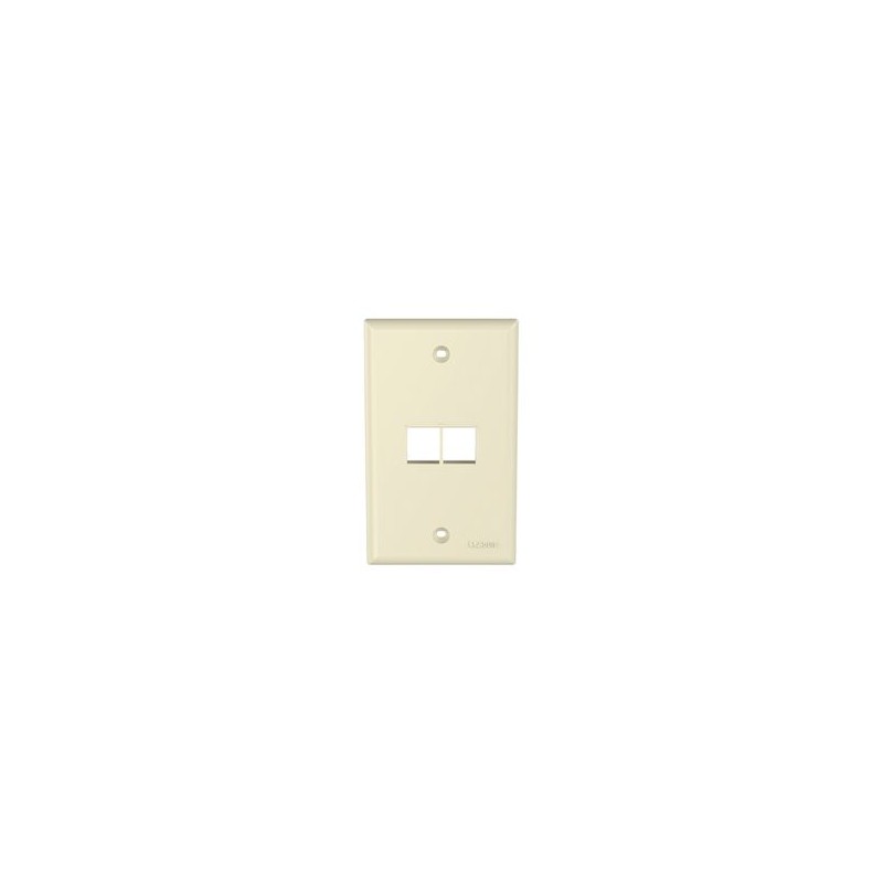Placa De Pared Vertical Salida Para 2 Puertos Keystone Color Marfil