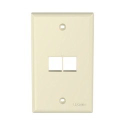 Placa De Pared Vertical Salida Para 2 Puertos Keystone Color Marfil