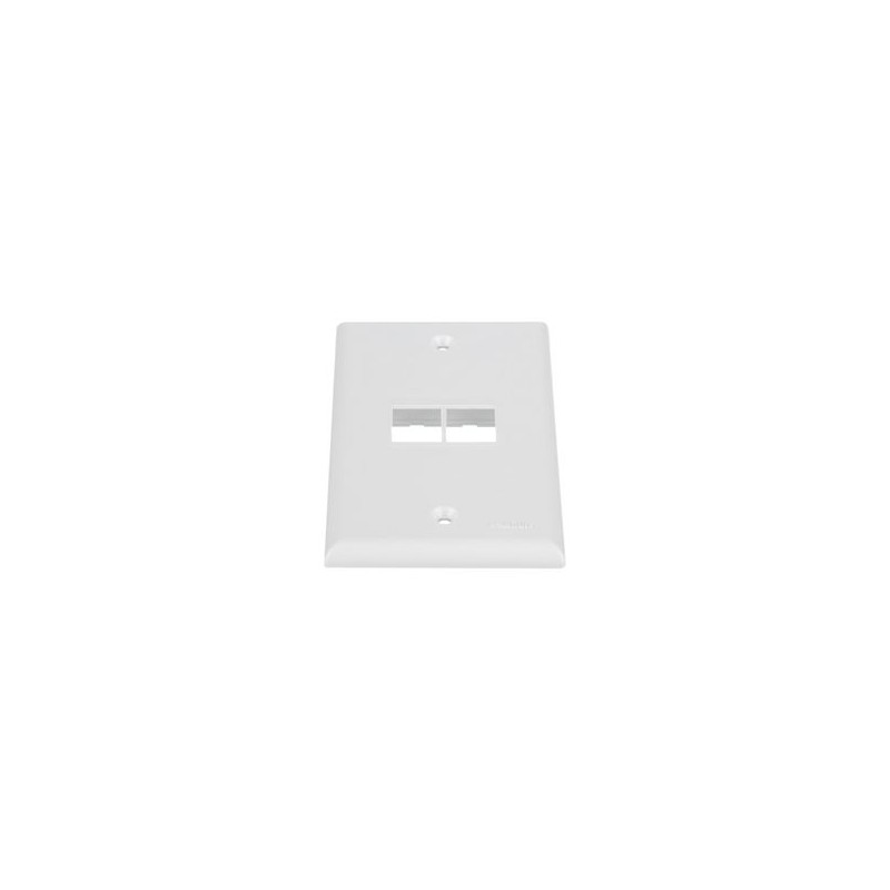 Placa De Pared Vertical Salida Para 2 Puertos Keystone Color Blanco
