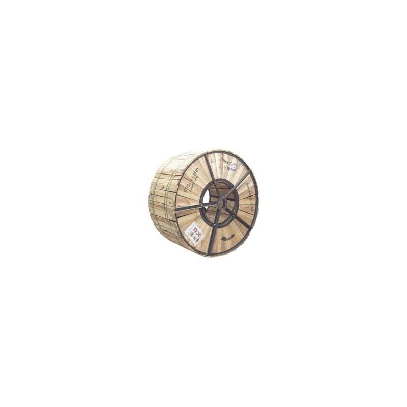 Carrete De 4 Km De Fibra Óptica Para Exterior G.652d Armada Monomodo De 6 Hilos Loose Tube Color Negro