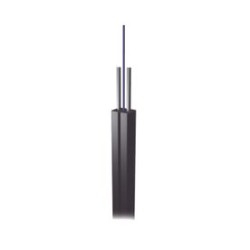Cable De Fibra Óptica Drop Interior/exterior G.657a2 Monomodo De 2 Hilos (bifibra) Dieléctrica Forro Negro Precio Por Metro