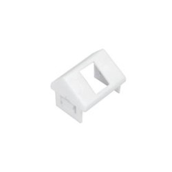 Adaptador Para Placa De Pared Ct De Una Salida Angulado Color Blanco