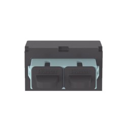 Módulo Acoplador Sc Duplex Para Fibra Óptica Multimodo Om3/om4 Tipo Minicom Color Aqua
