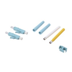 Conector De Fibra Óptica Lc Duplex Epoxico Fibra Recubierta Multimodo Color Aqua (no Prepulido)