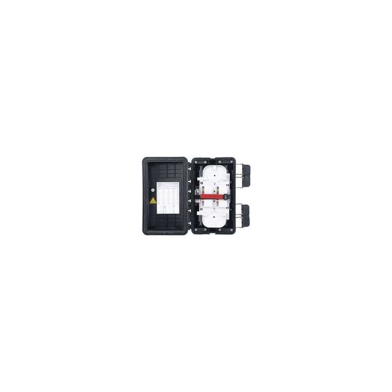 Caja De Distribución De Fibra Óptica Hasta 96 Empalmes Exterior Ip65 Color Negro