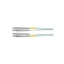 Cordón De Fibra Óptica Dúplex De 1m Lc A Lc Multimodo Om3.