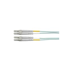 Cordón De Fibra Óptica Dúplex De 1m Lc A Lc Multimodo Om3.