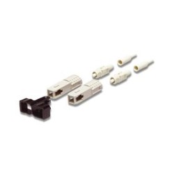 Conector De Fibra Óptica Sc Duplex Epoxico Fibra Recubierta Multimodo Botas Color Negro Y Beige (no Prepulido)