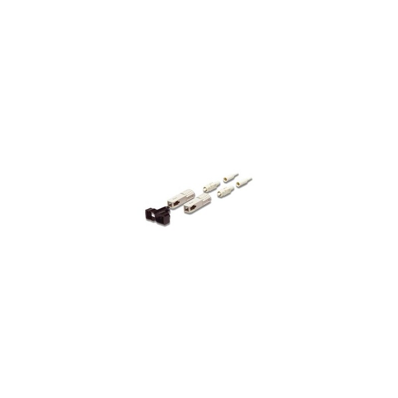 Conector De Fibra Óptica Sc Duplex Epoxico Fibra Recubierta Multimodo Botas Color Negro Y Beige (no Prepulido)