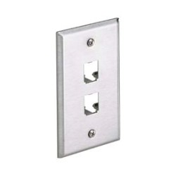 Placa De Pared Vertical De Acero Inoxidable Salida Para 2 Puertos Minicom