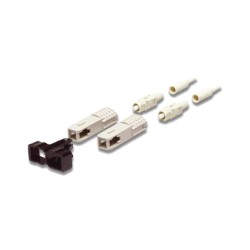 Conector De Fibra Óptica Sc Duplex Epoxico Fibra Recubierta Multimodo Botas Color Negro Y Beige (no Prepulido)